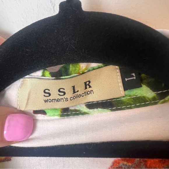 SSLR women's Hawaiian shirt Pineapple button down shirt large - Picture 7 of 12